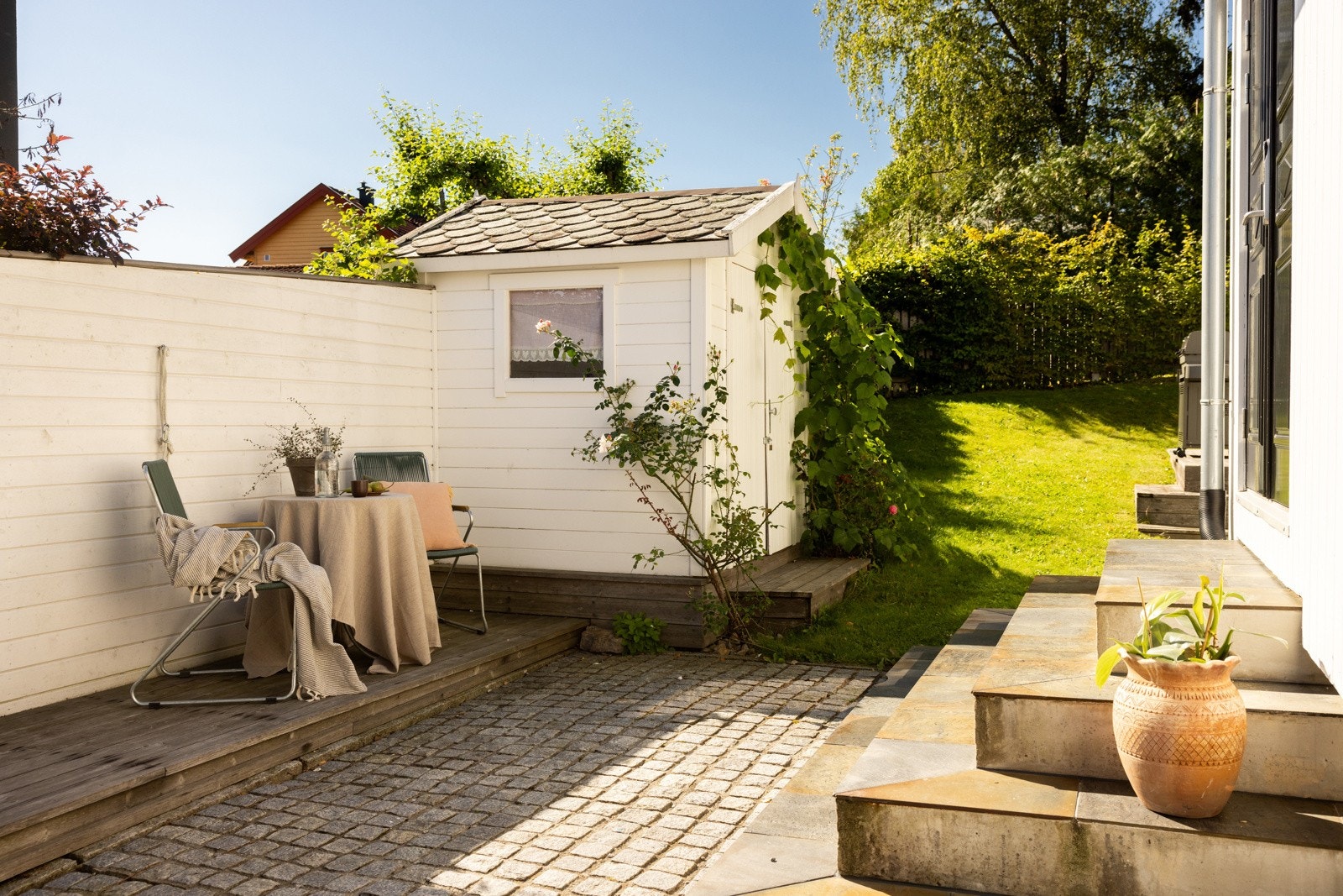 Boligen har et meget innbydende inngangsparti. Galleribilde