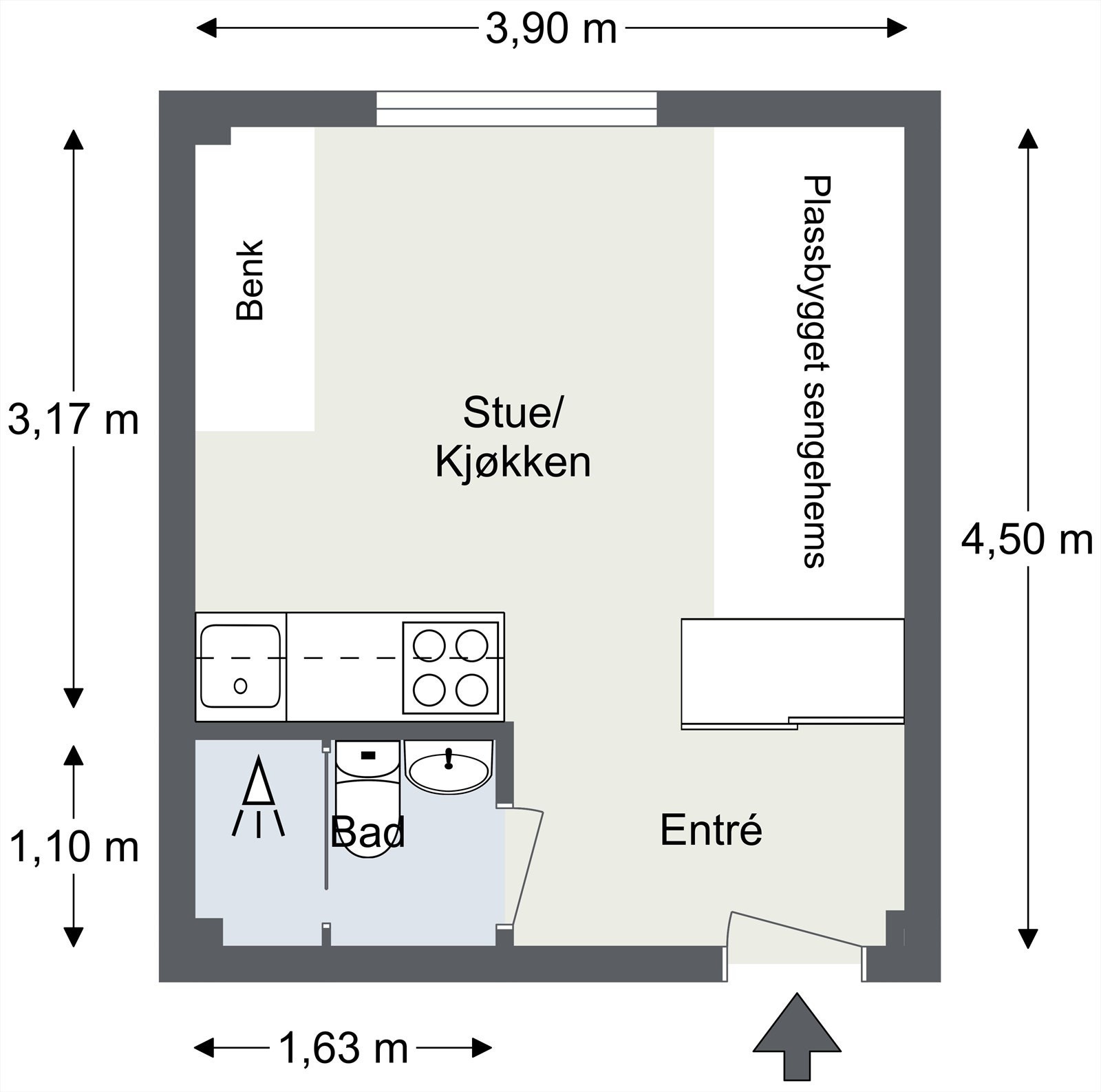 Plantegning til orientering. Galleribilde