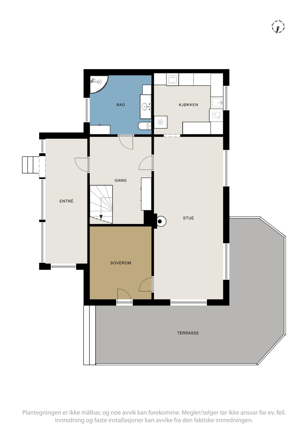 Planskisse - Hovedetasje. Galleribilde