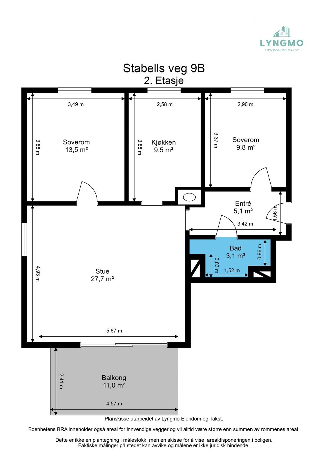 Planskisse 2. etasje Galleribilde