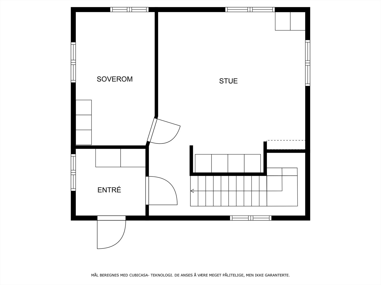 Plantegning 1. etasje arbeiderbolig Galleribilde