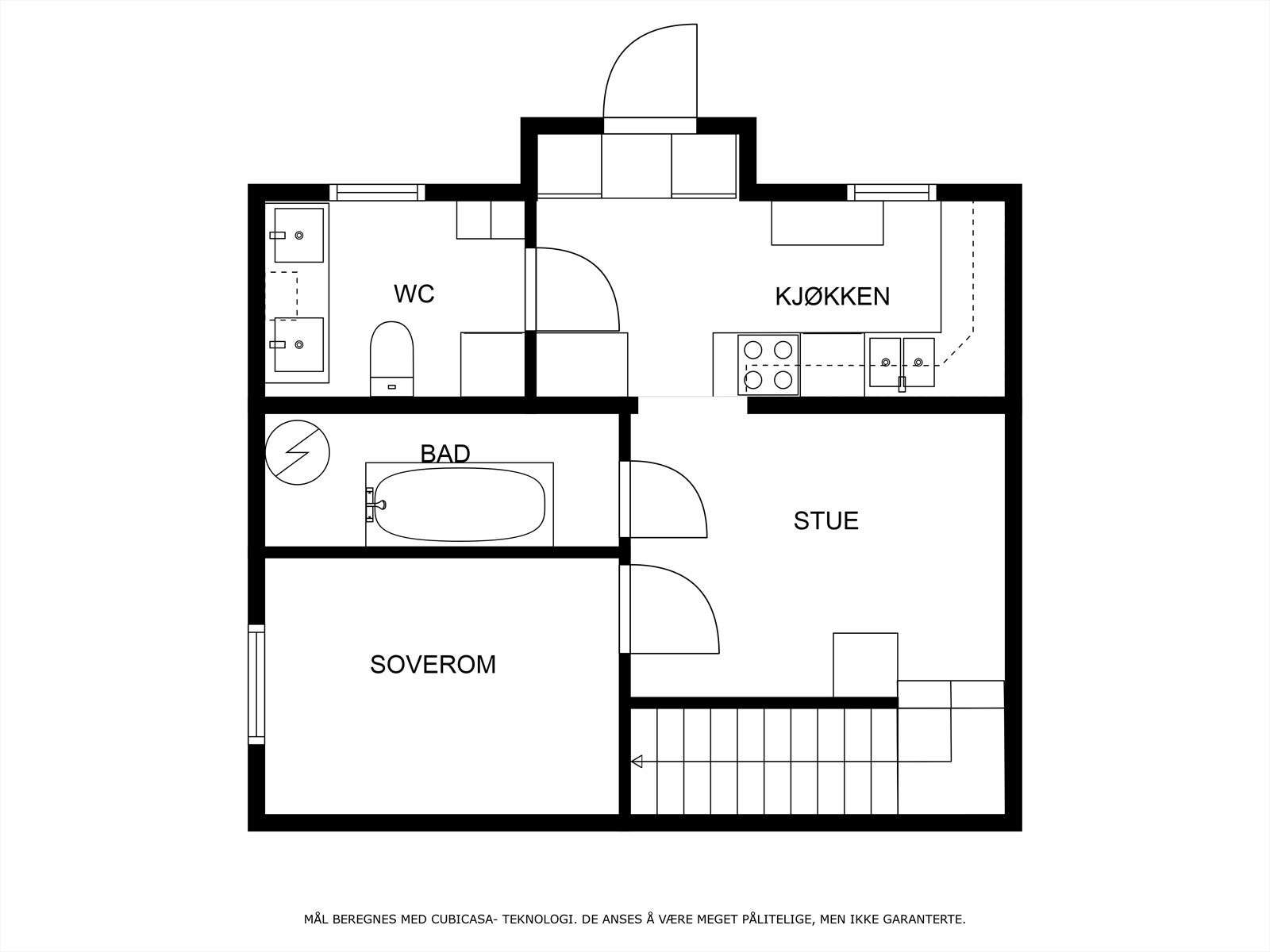 Plantegning underetasje arbeiderbolig Galleribilde