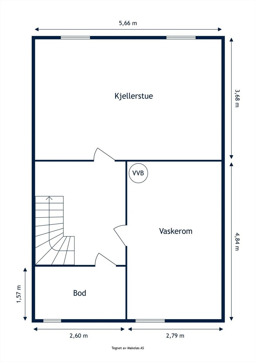Plantegning - Kjelleretasje Galleribilde