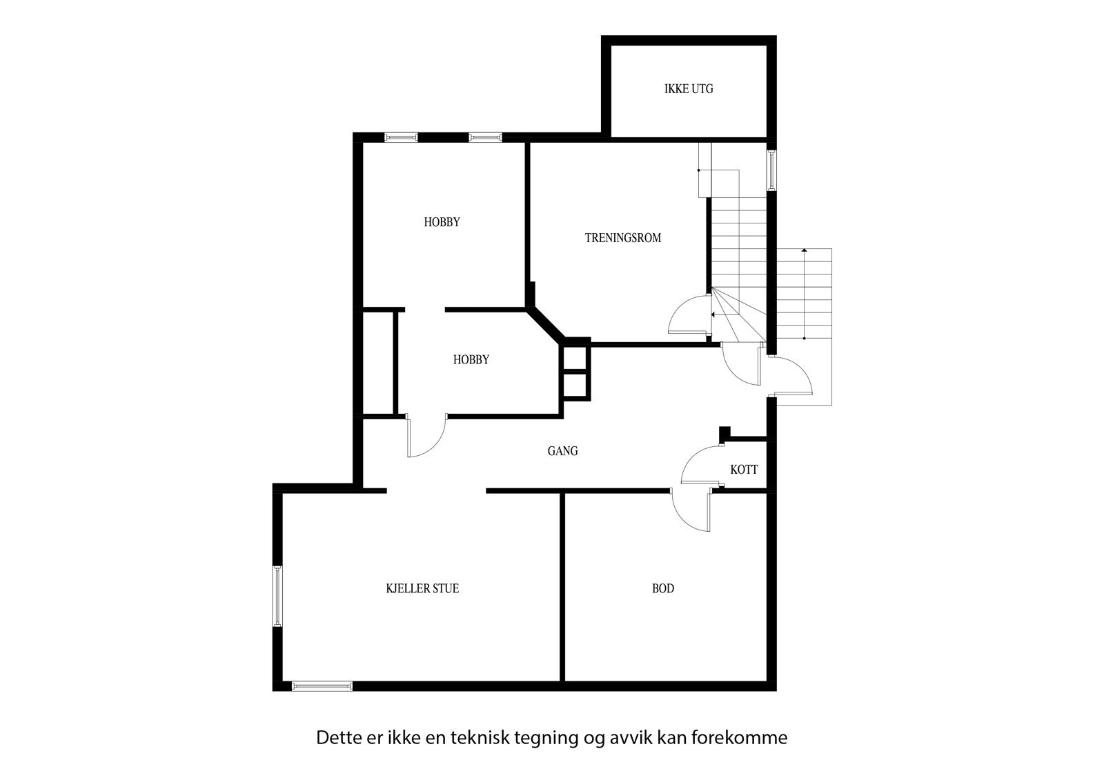 Plantegning kjeller Galleribilde