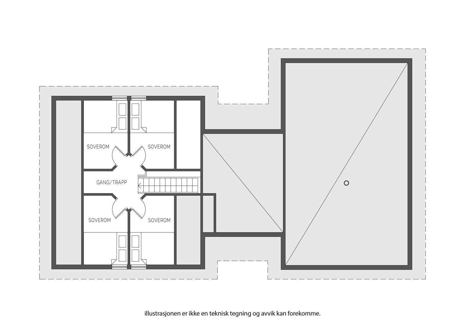 Plantegning 2. etasje Galleribilde