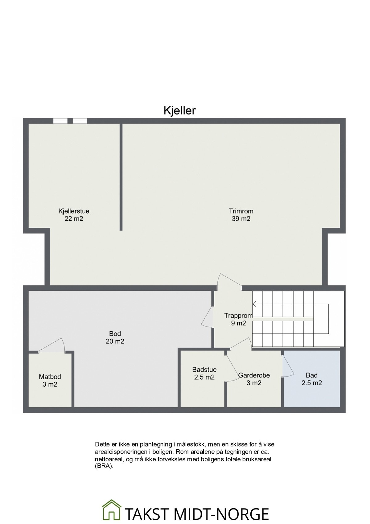 Plantegning underetasje Galleribilde