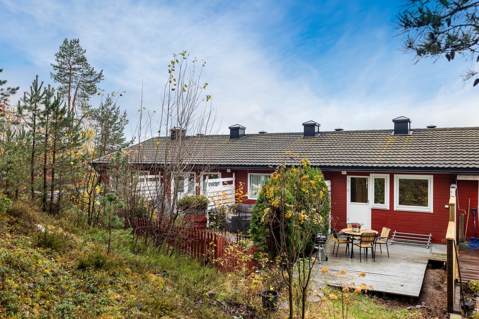 Ingen gjennboere og uten sjenerende støy på uteplassene. Galleribilde