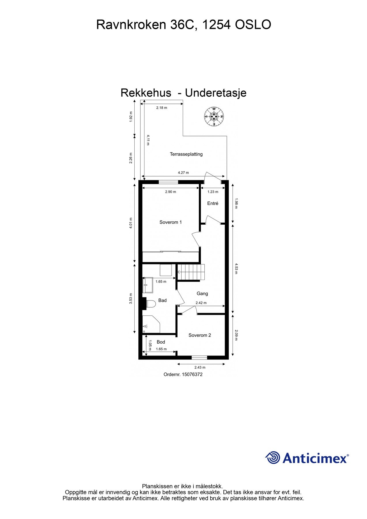 Plantegning underetasjen. Galleribilde