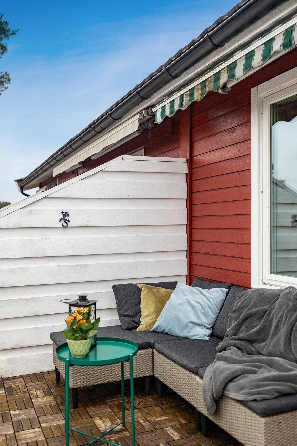 Solrikt og skjermet på terrassen. Galleribilde