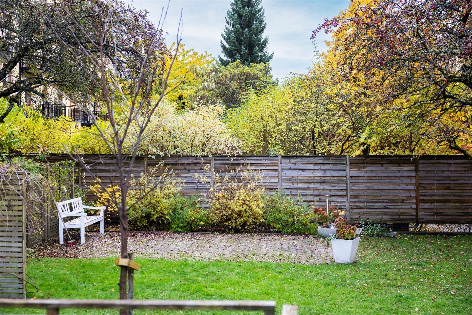 Videre byr borettslaget på flotte fellesareal som er pent opparbeidet med beplantning og sittegrupper. Galleribilde