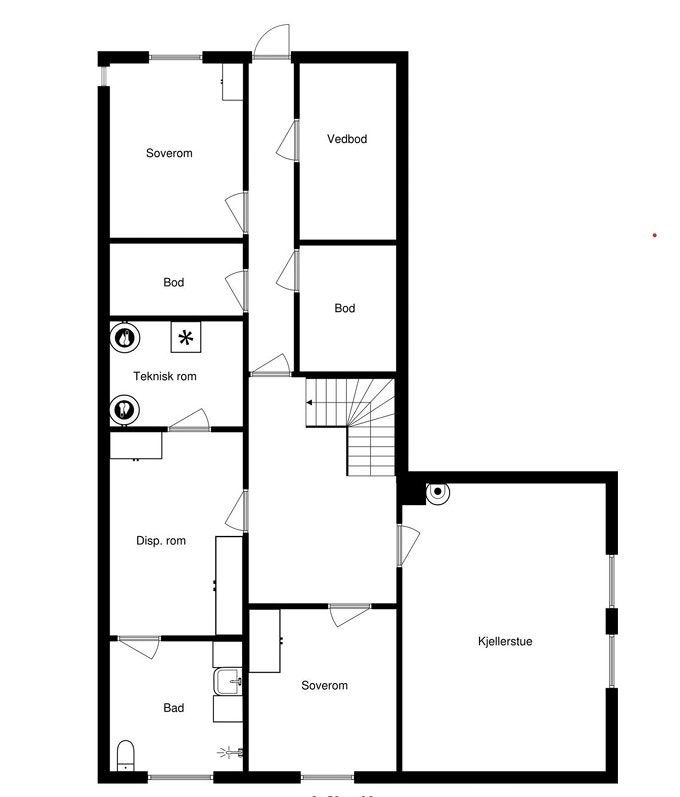 Plantegning underetasjen Galleribilde