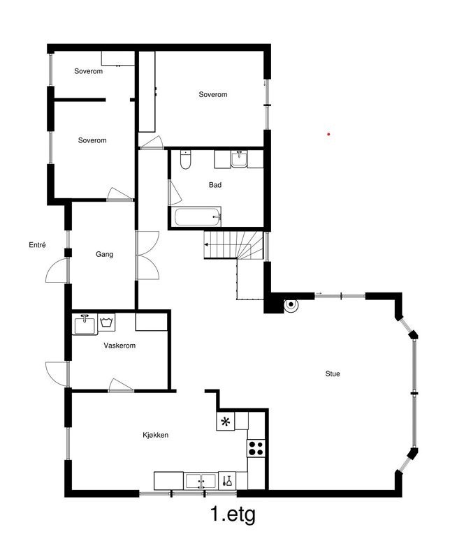 Plantegning hovedetasjen Galleribilde