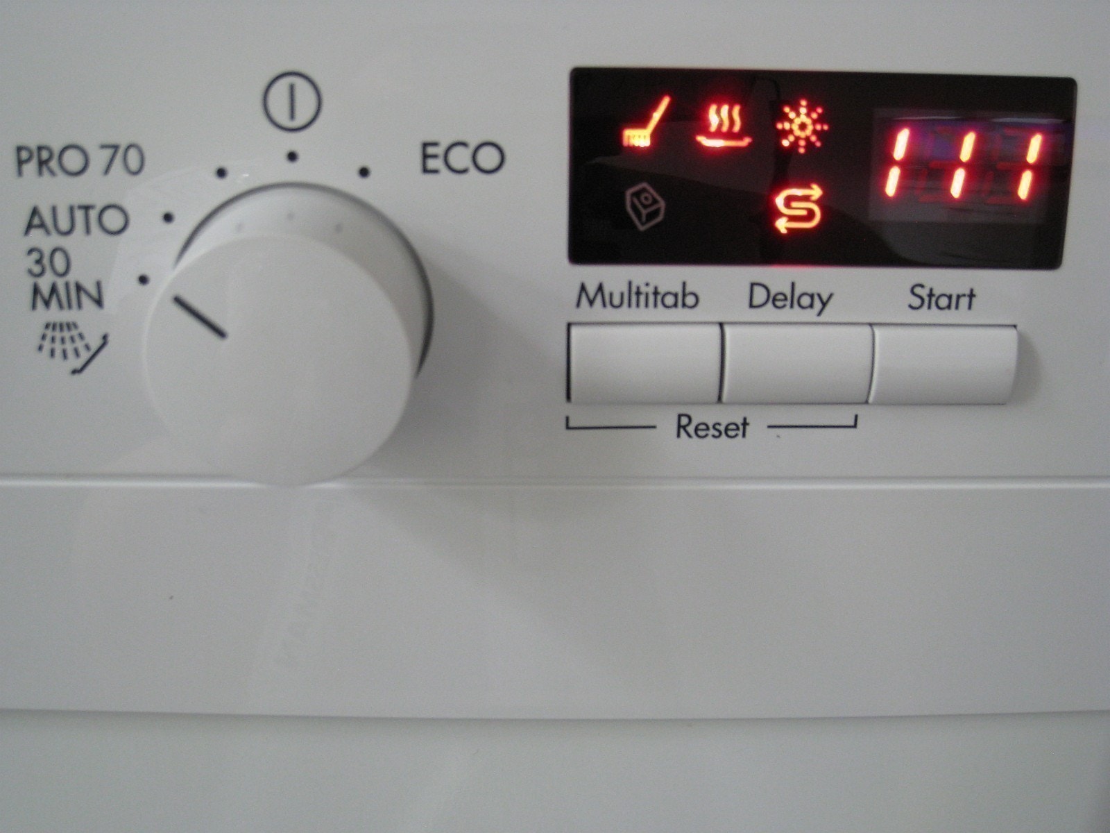 Oppvaskmaskinens betjeningspanel Galleribilde