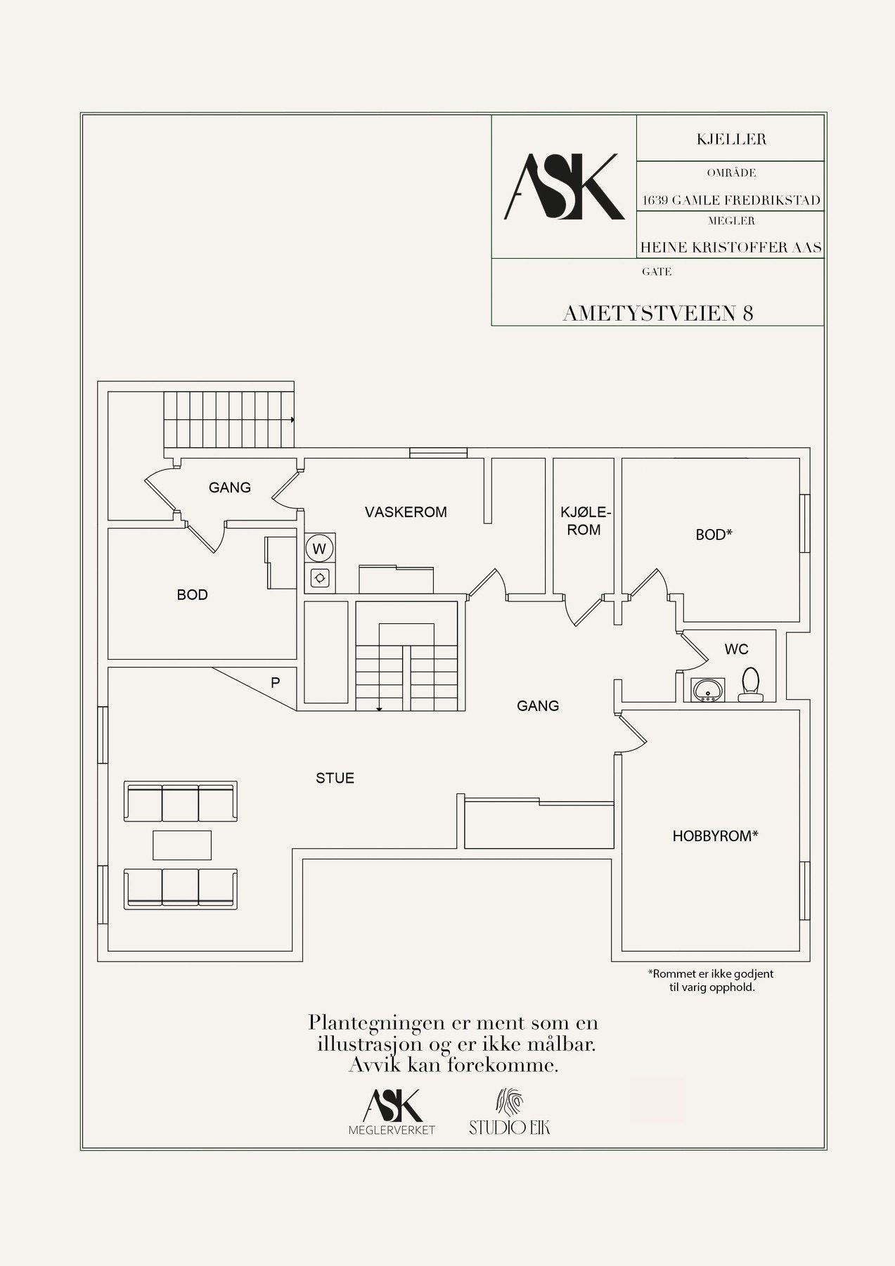 Plantegning kjeller Galleribilde