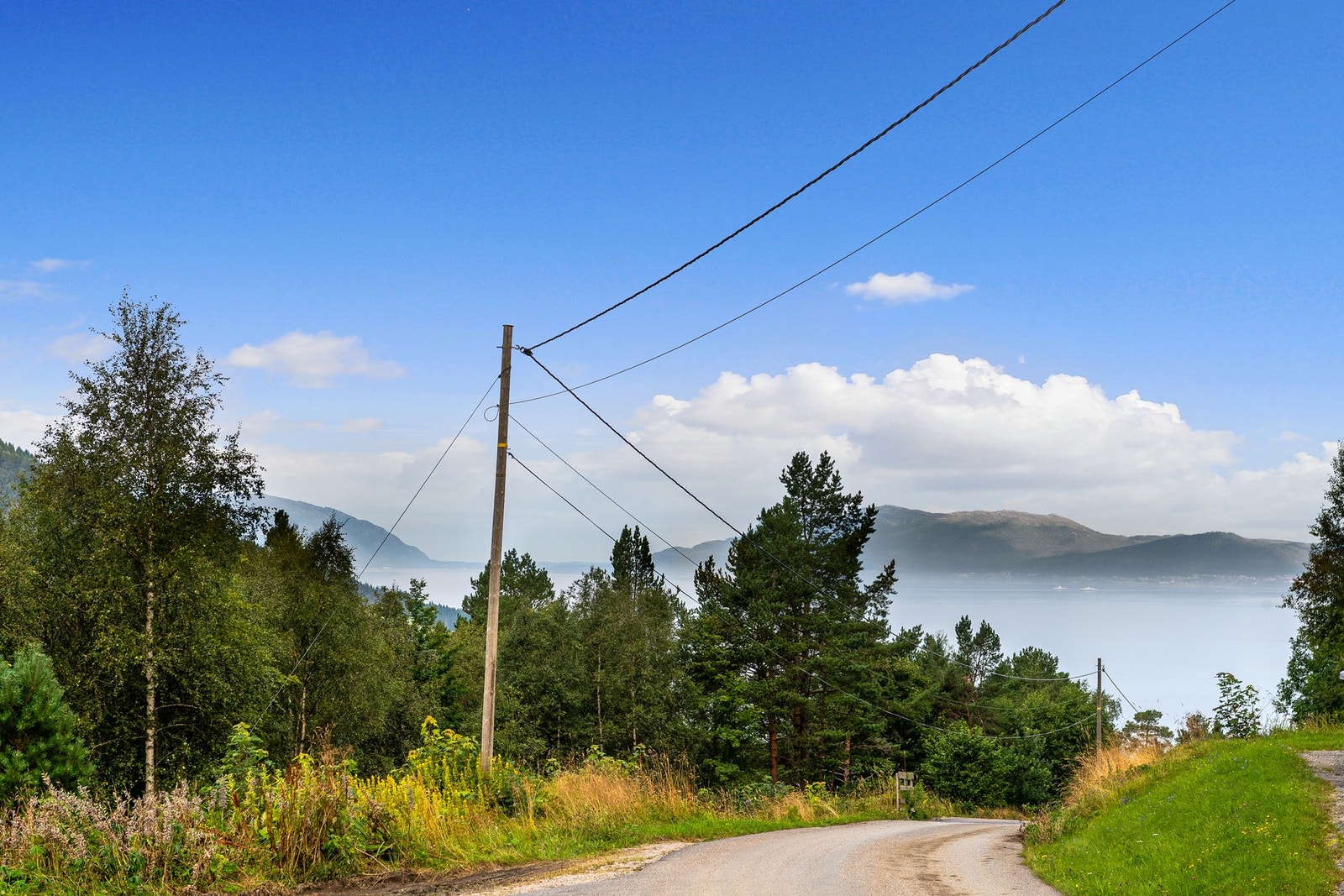 Det er ikke langt fra eiendommen til fjorden med bade- og fiskemuligheter Galleribilde