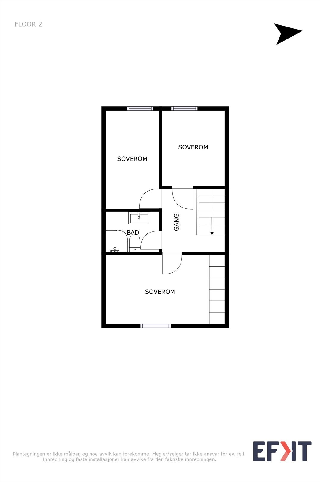 Plantegning 2.etg. Galleribilde