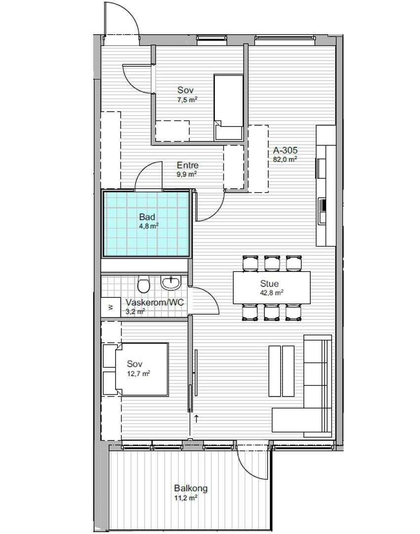 A-305 - leiligheten har en fin planløsning Galleribilde