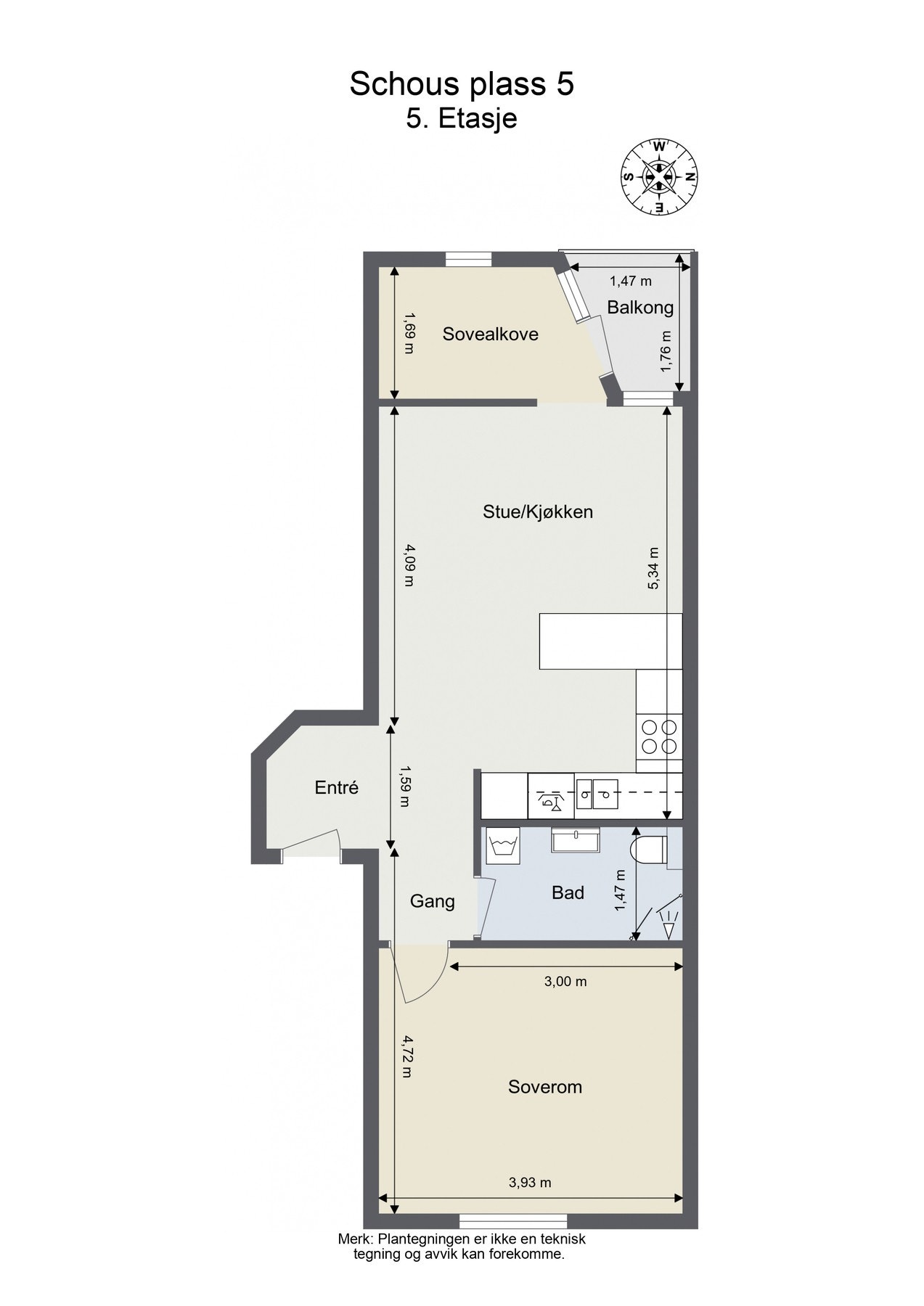 Plantegning. Skissen er ikke målbar og kun ment som illustrasjon. Galleribilde