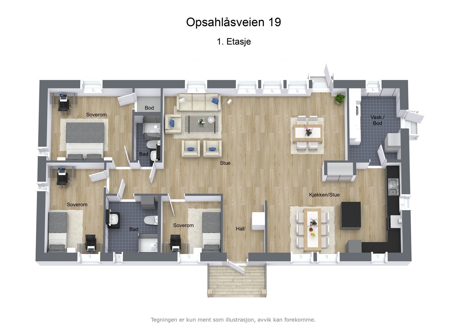NYOpsahlsveien 19 - 3D - 1. Etasje - Letterhead Galleribilde