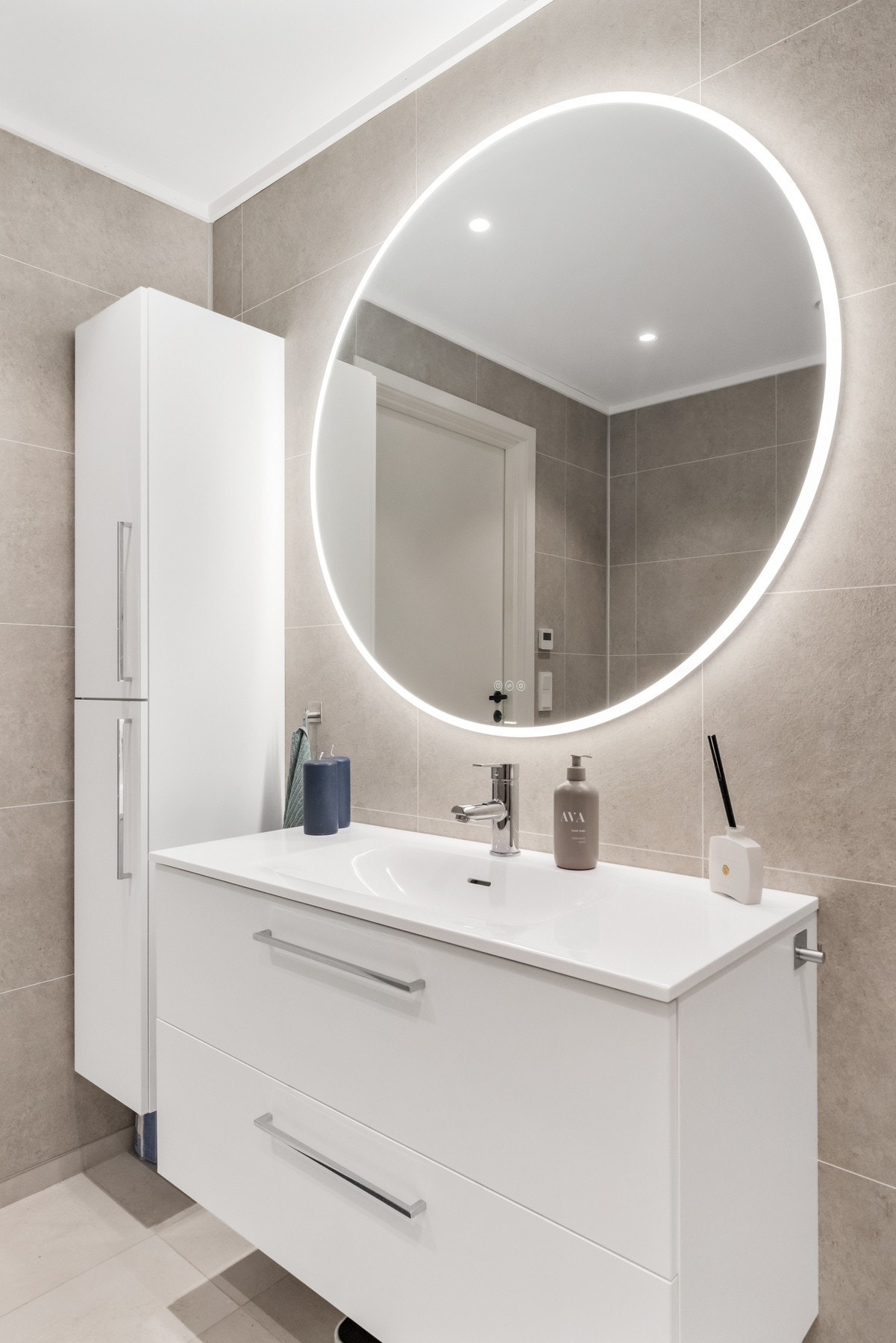 Praktisk løsning med antiduggspeil Galleribilde