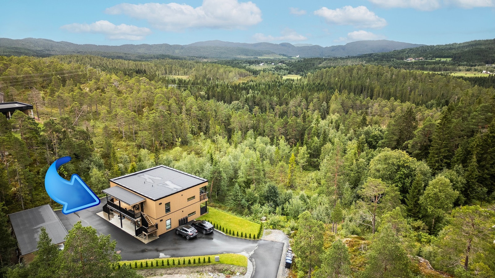 Området er rolig og barnevennlig, og det er sykkelvei helt inn til byen Galleribilde