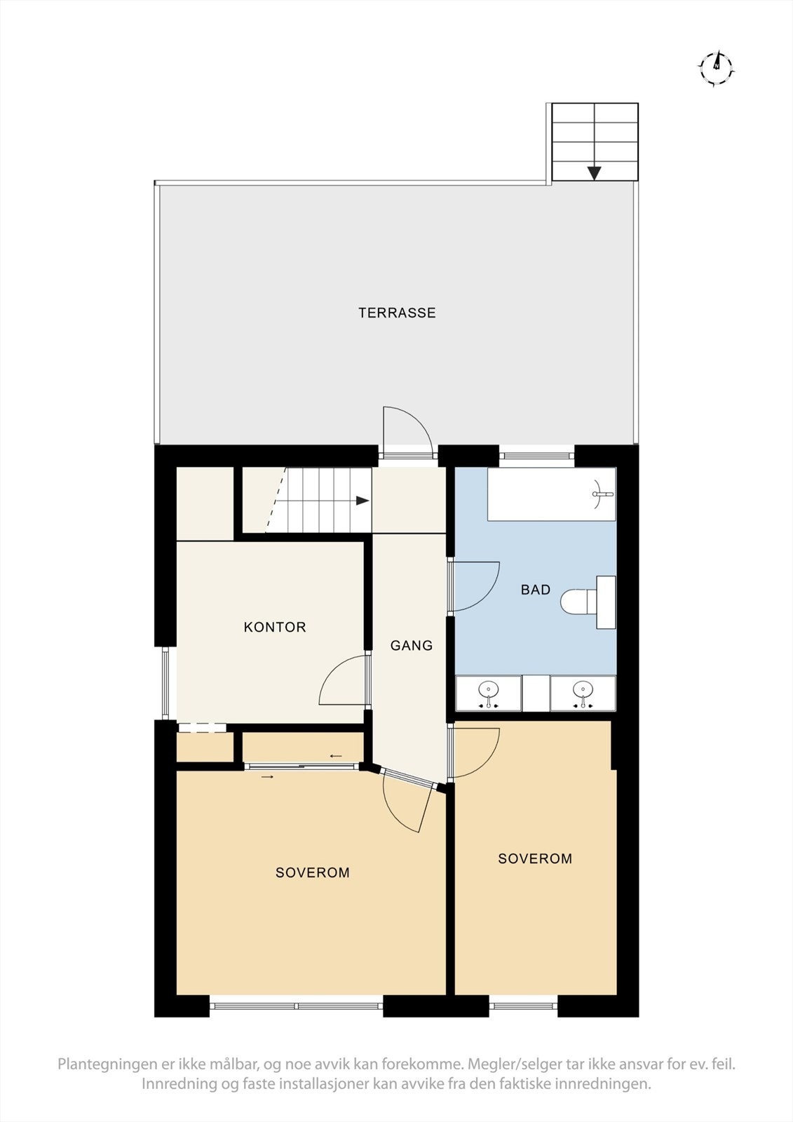 Plantegning 2. etasje - Frænavegen 61A. Galleribilde