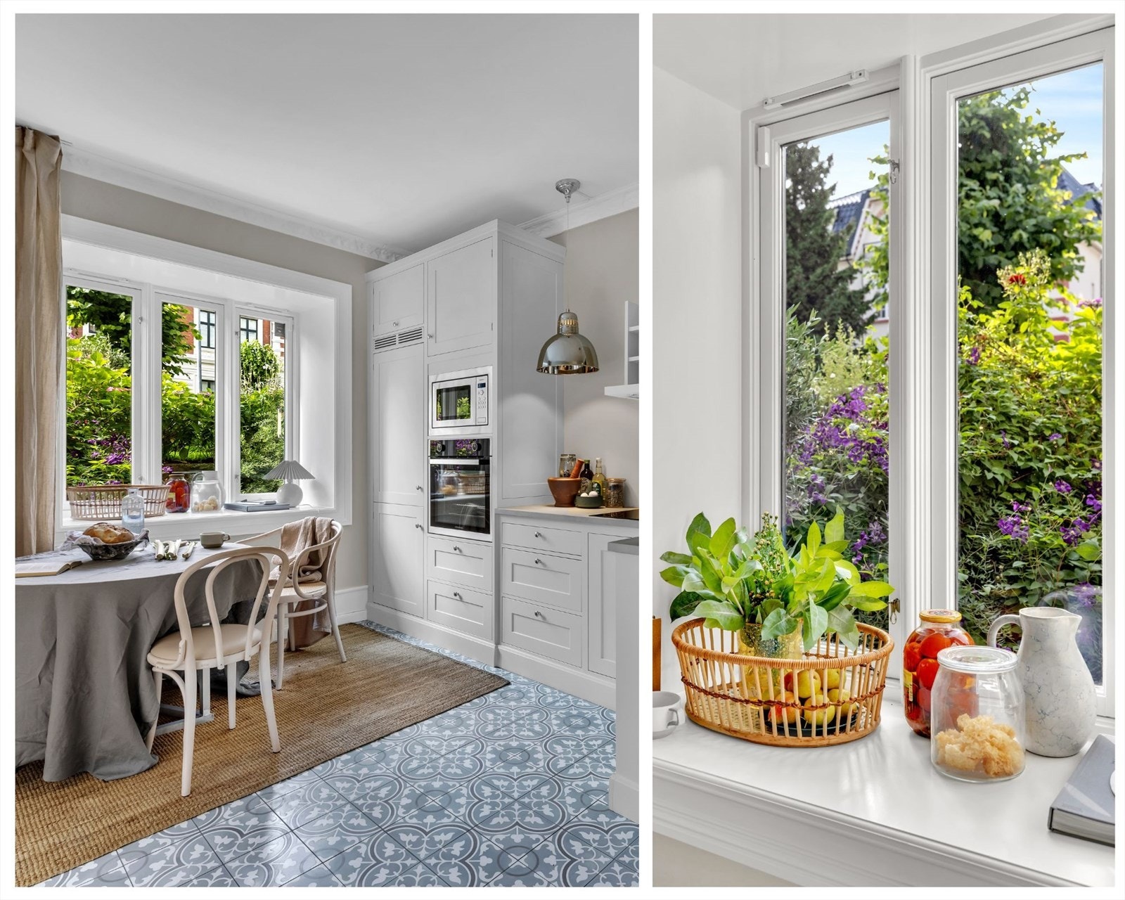 Under kjøkkenvinduet er det mulighet for spiseplass - perfekt for morgenkaffen eller frokost med familien Galleribilde