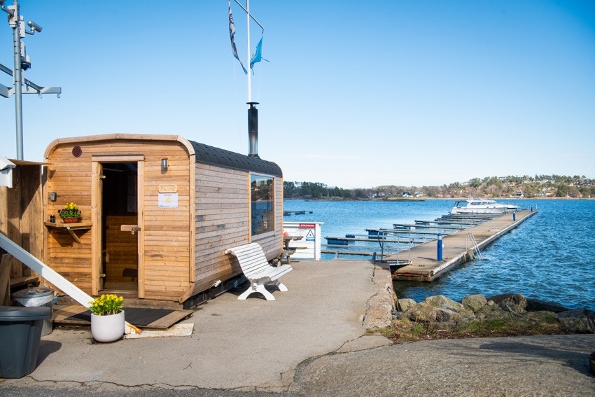 På Lahelle er det badstu via Kur Sauna som du kan booke Galleribilde