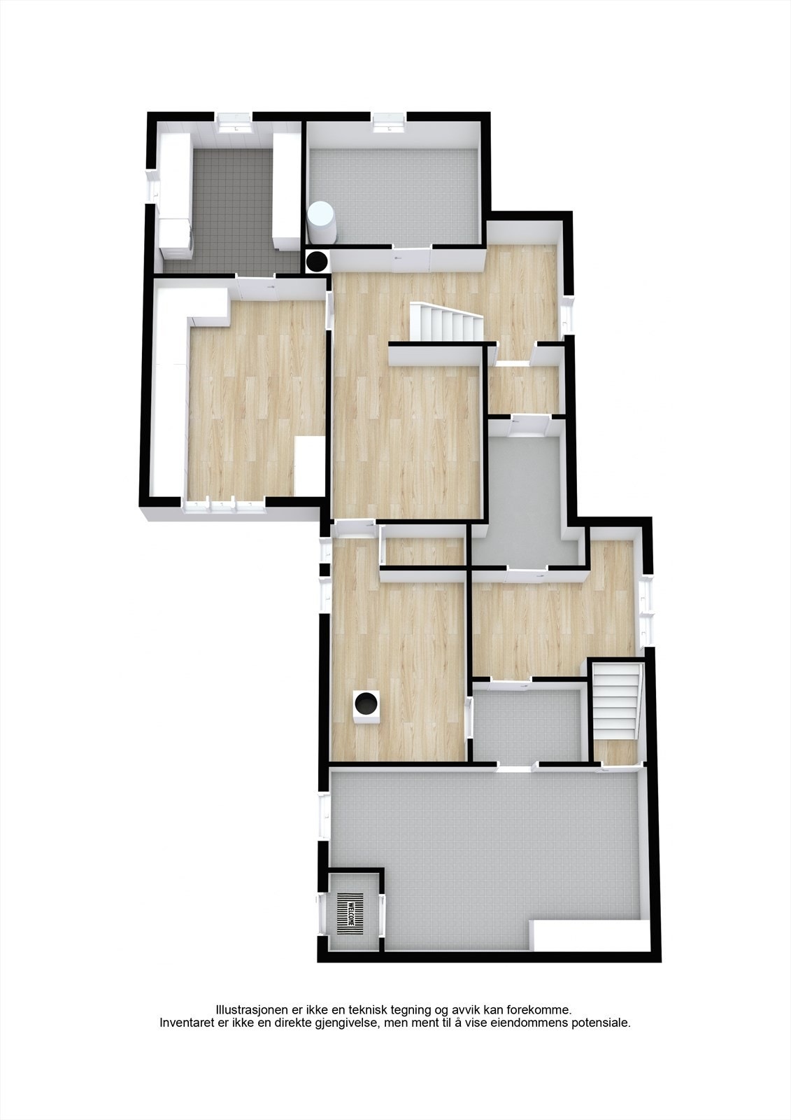 Planskisse kjelleretasje Galleribilde