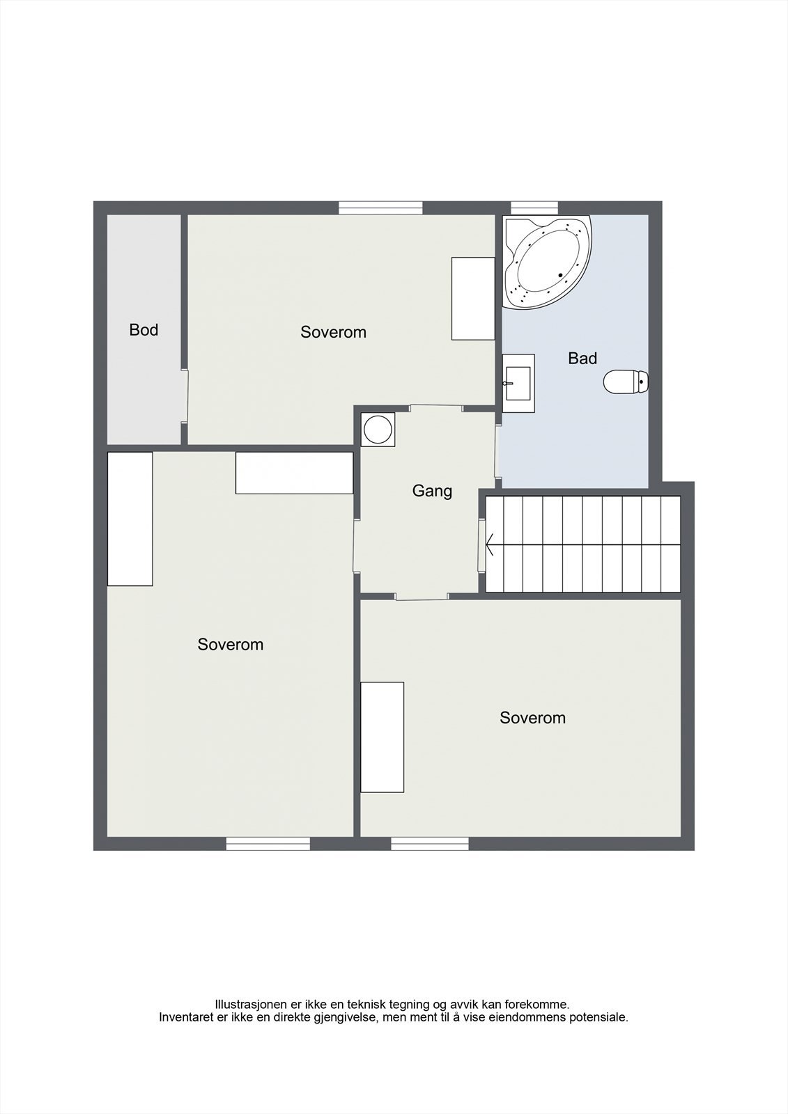 Planskisse 2. etasje. Galleribilde