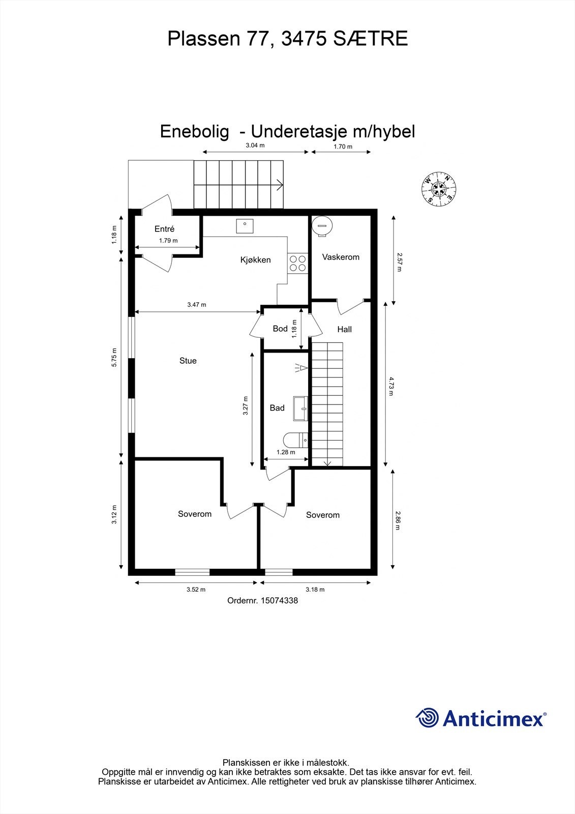 Plantegning - Underetasje Galleribilde