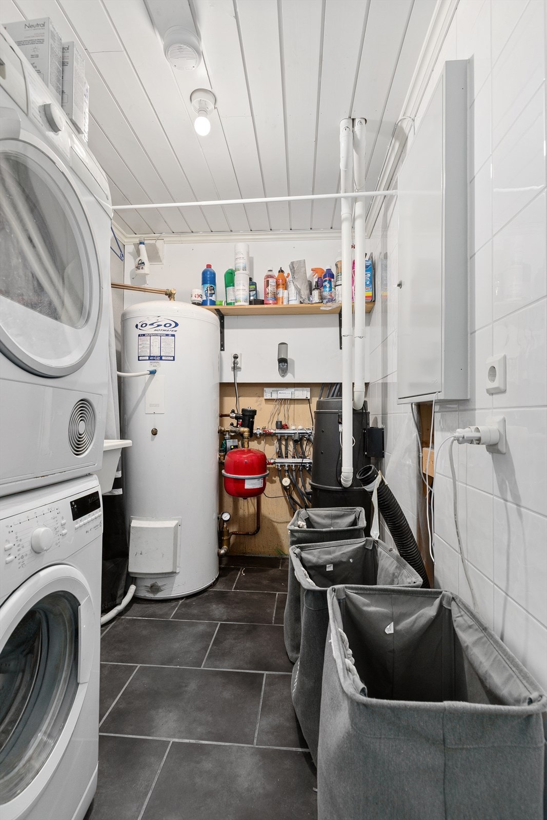Vaskerom til hoveddelen er i underetasjen Galleribilde