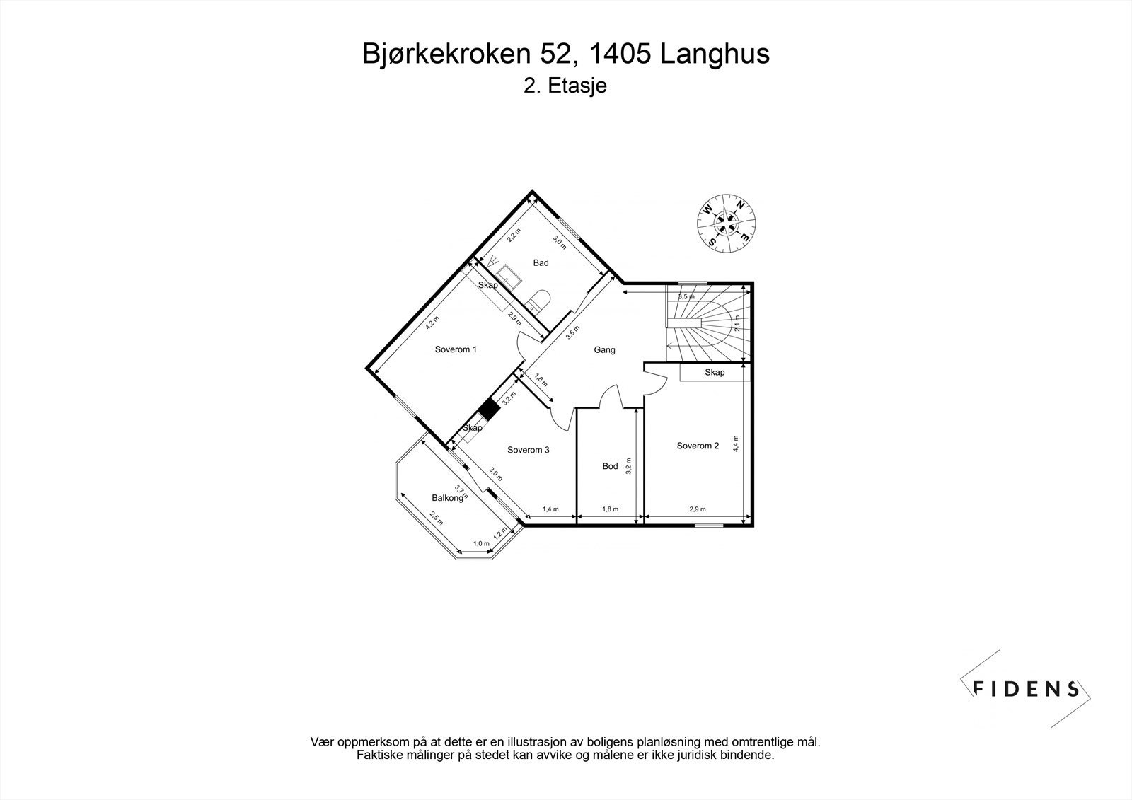 Plantegning 2. etasje Galleribilde