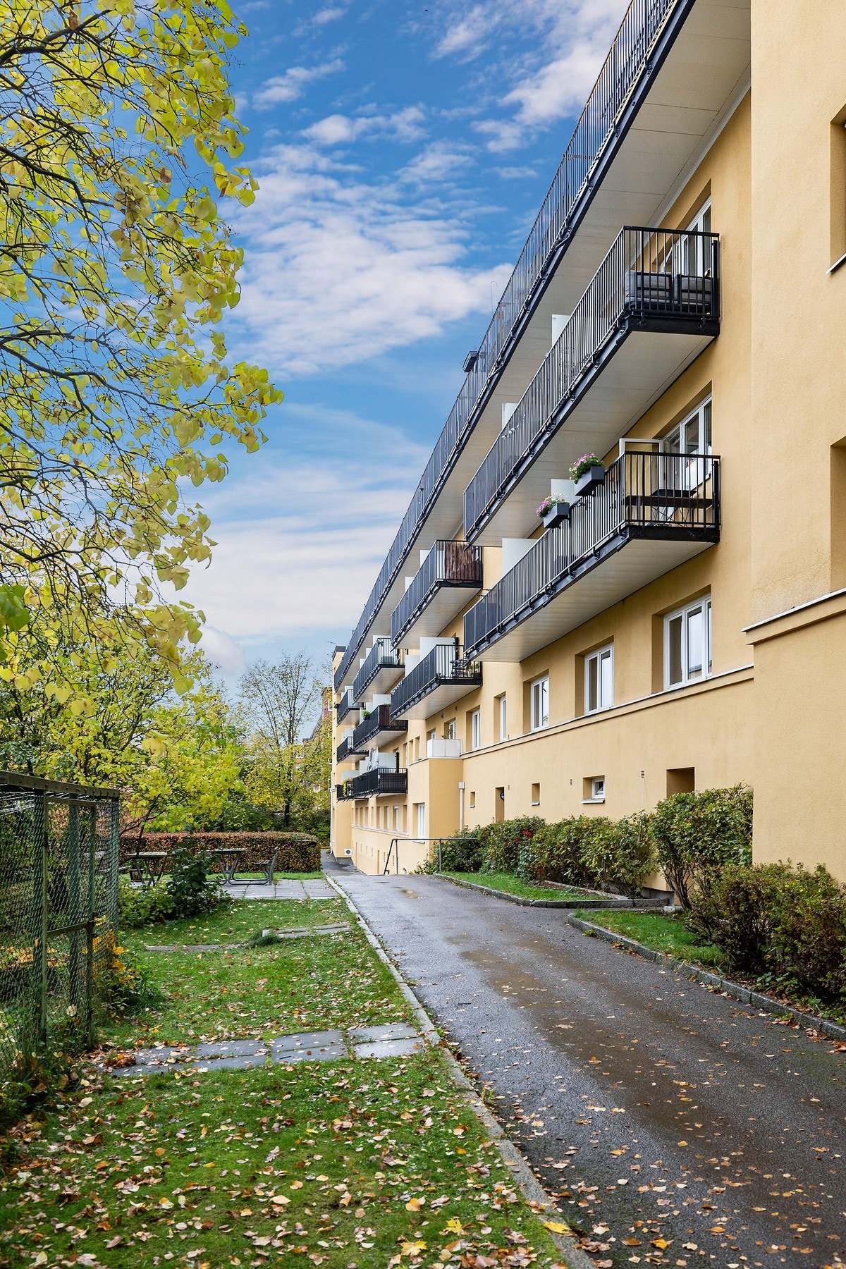 Fasaden mot grøntområder Galleribilde