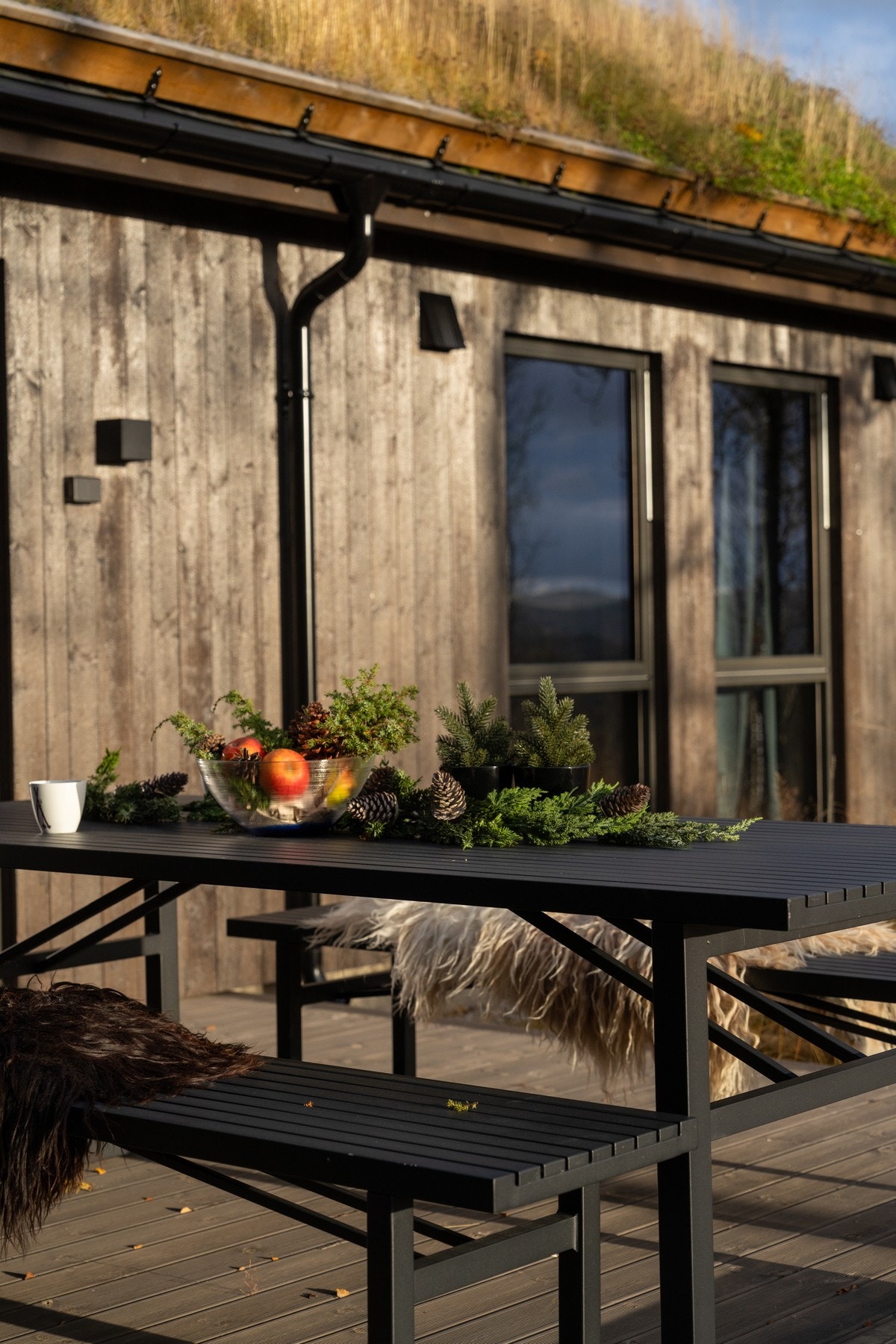 Ta kaffekoppen ute i morgensolen Galleribilde