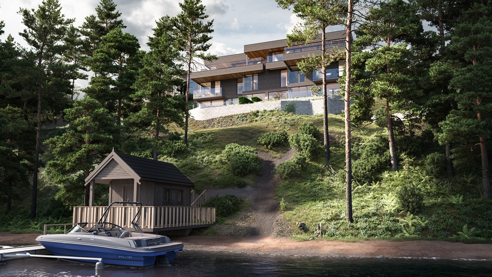 Illustrasjonsbilde fasade. Galleribilde