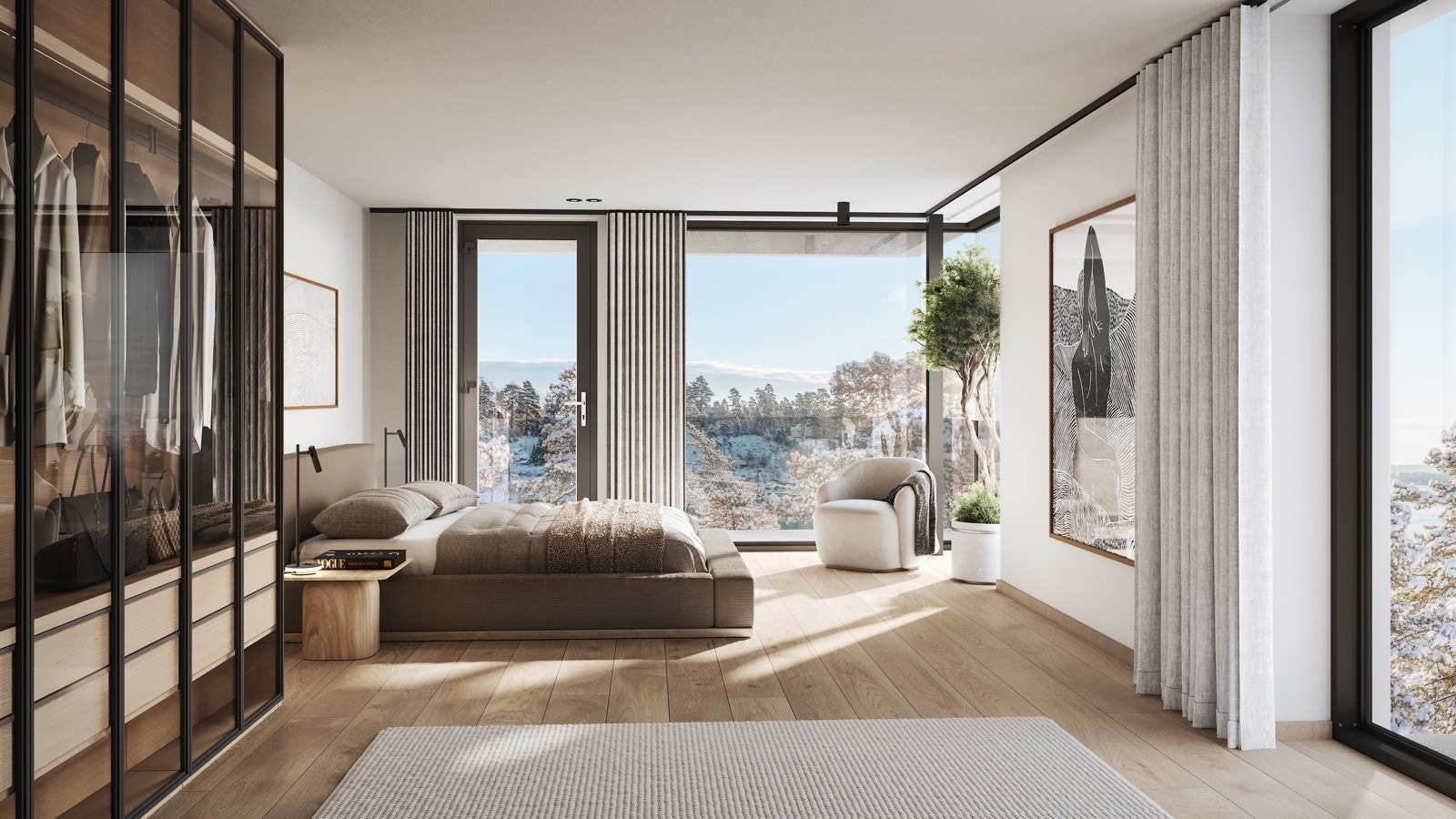 Illustrasjonsbilde hovedsoverom. Galleribilde