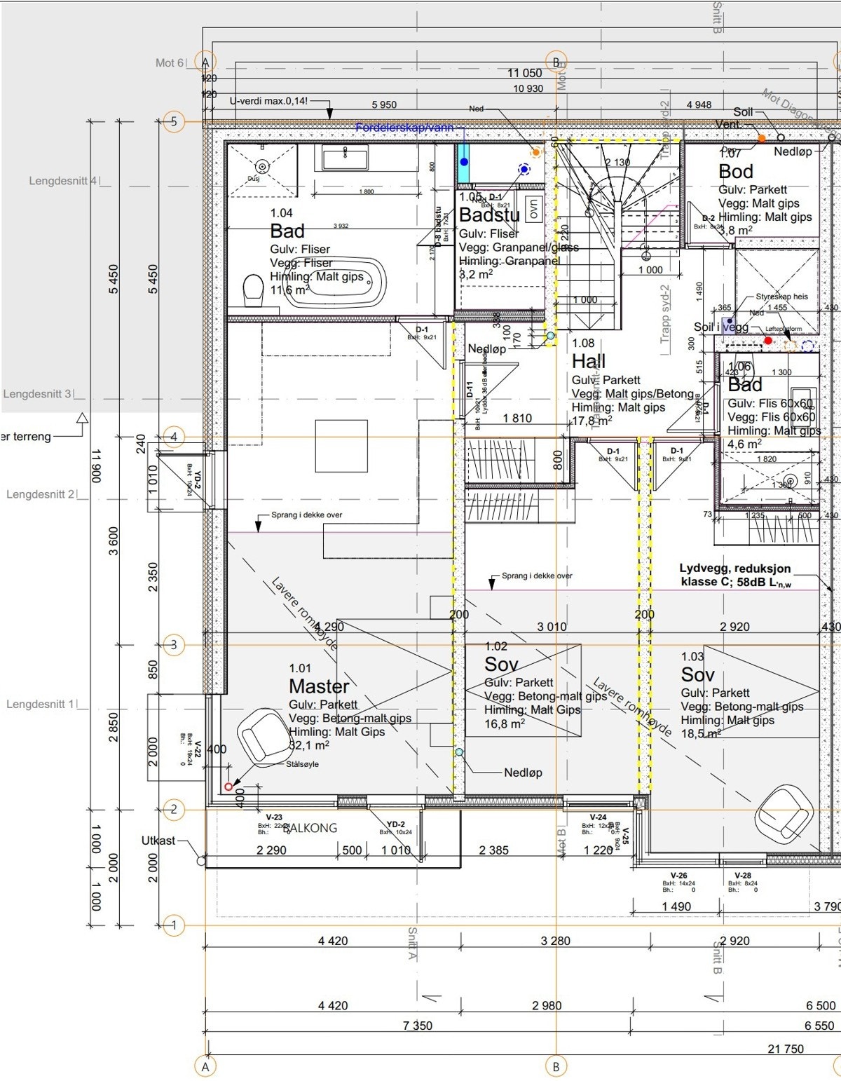 Plan 1. etasje mai 2025. Endringer kan forekomme. Galleribilde