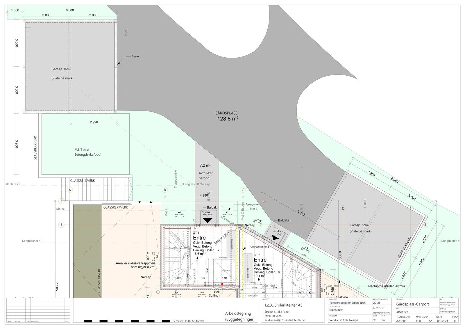 Plan gårdsplass mai 2025. Endringer kan forekomme. Galleribilde