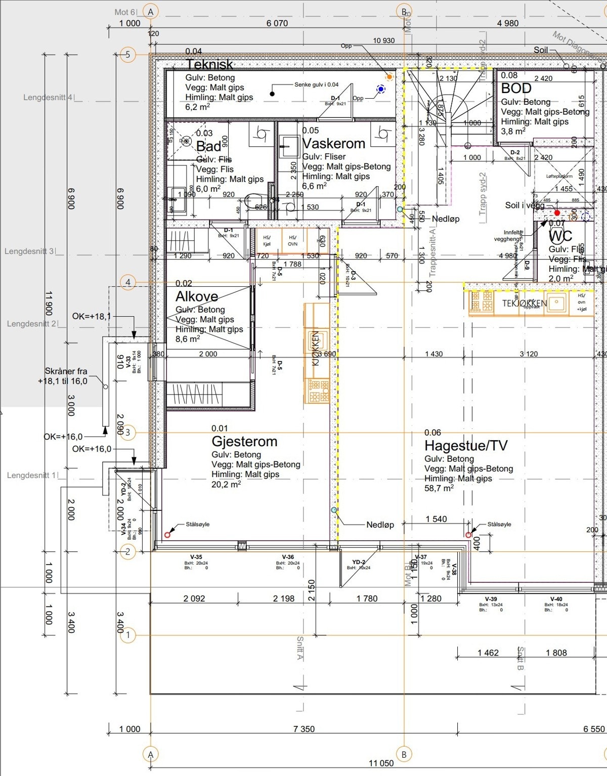 Plan underetasje mai 2025. Endringer kan forekomme. Galleribilde