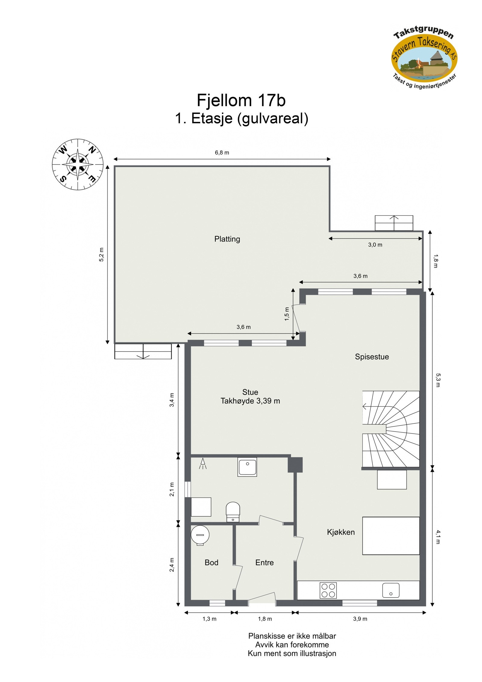 Plantegning 1. etasje Galleribilde