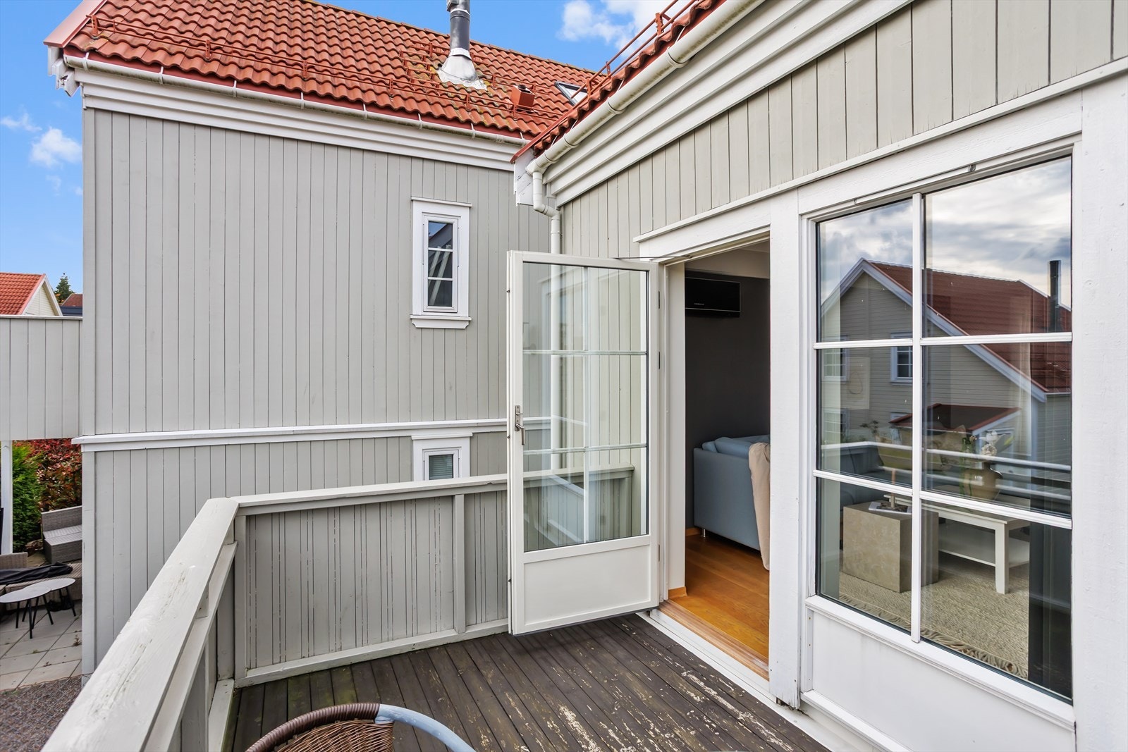 Balkongen er en flott forlengelse av stuen. Galleribilde