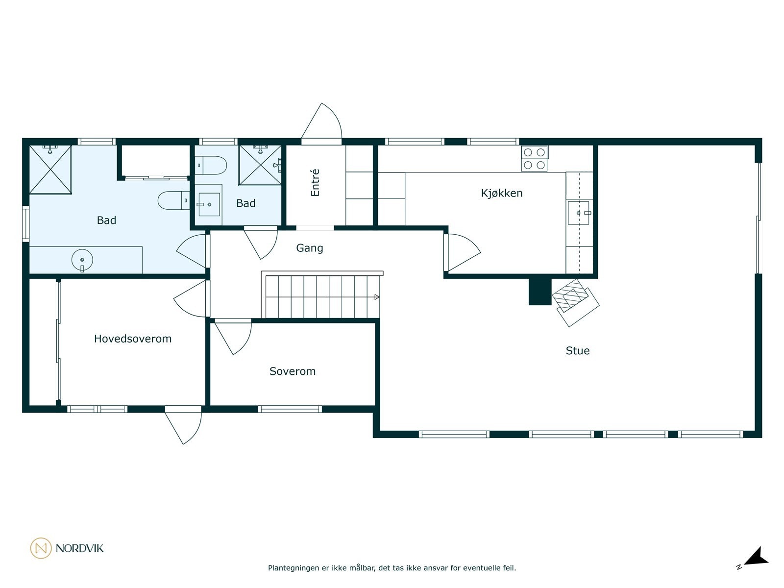 Plantegning hovedetasje Galleribilde