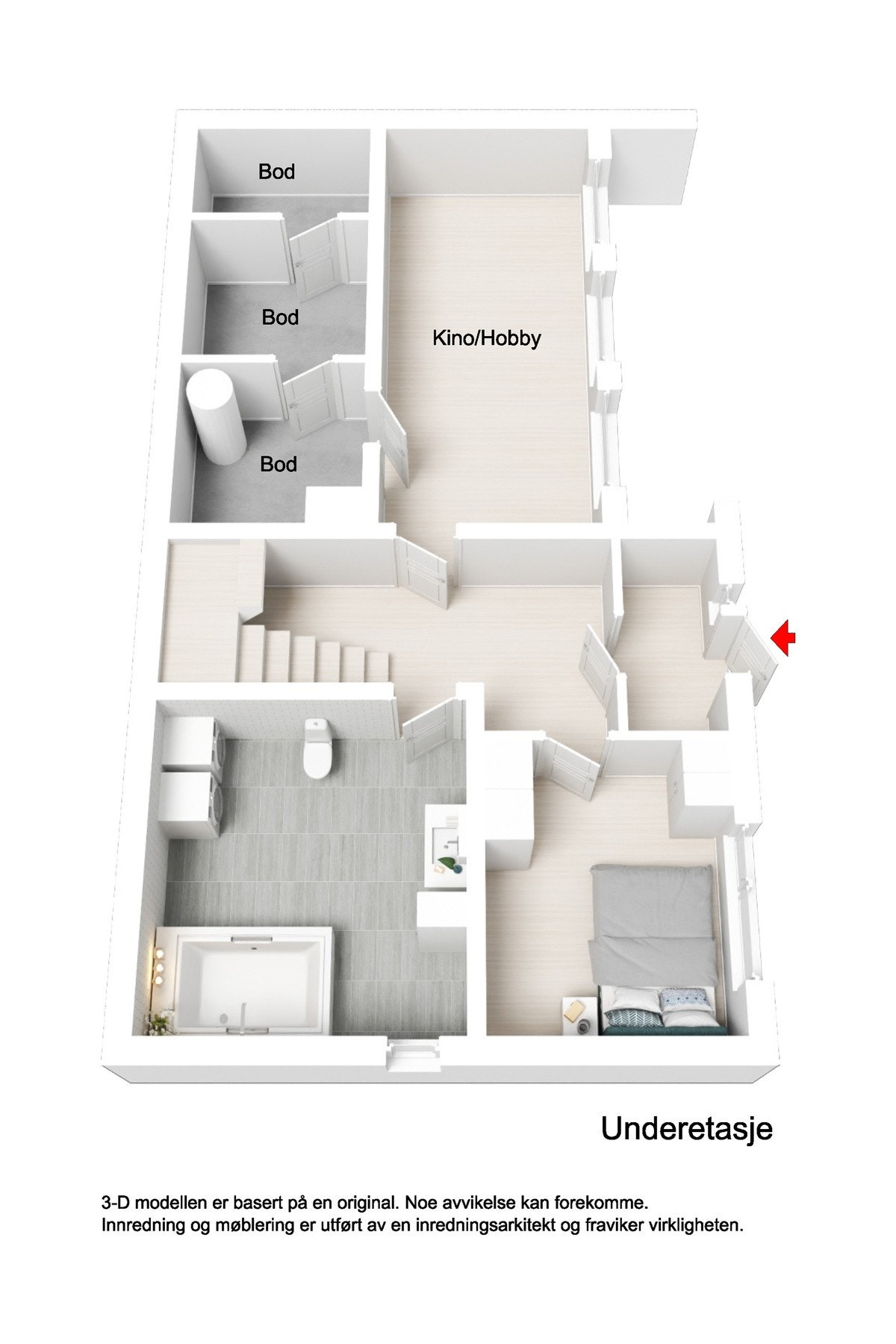 Plantegning, underetasje Galleribilde