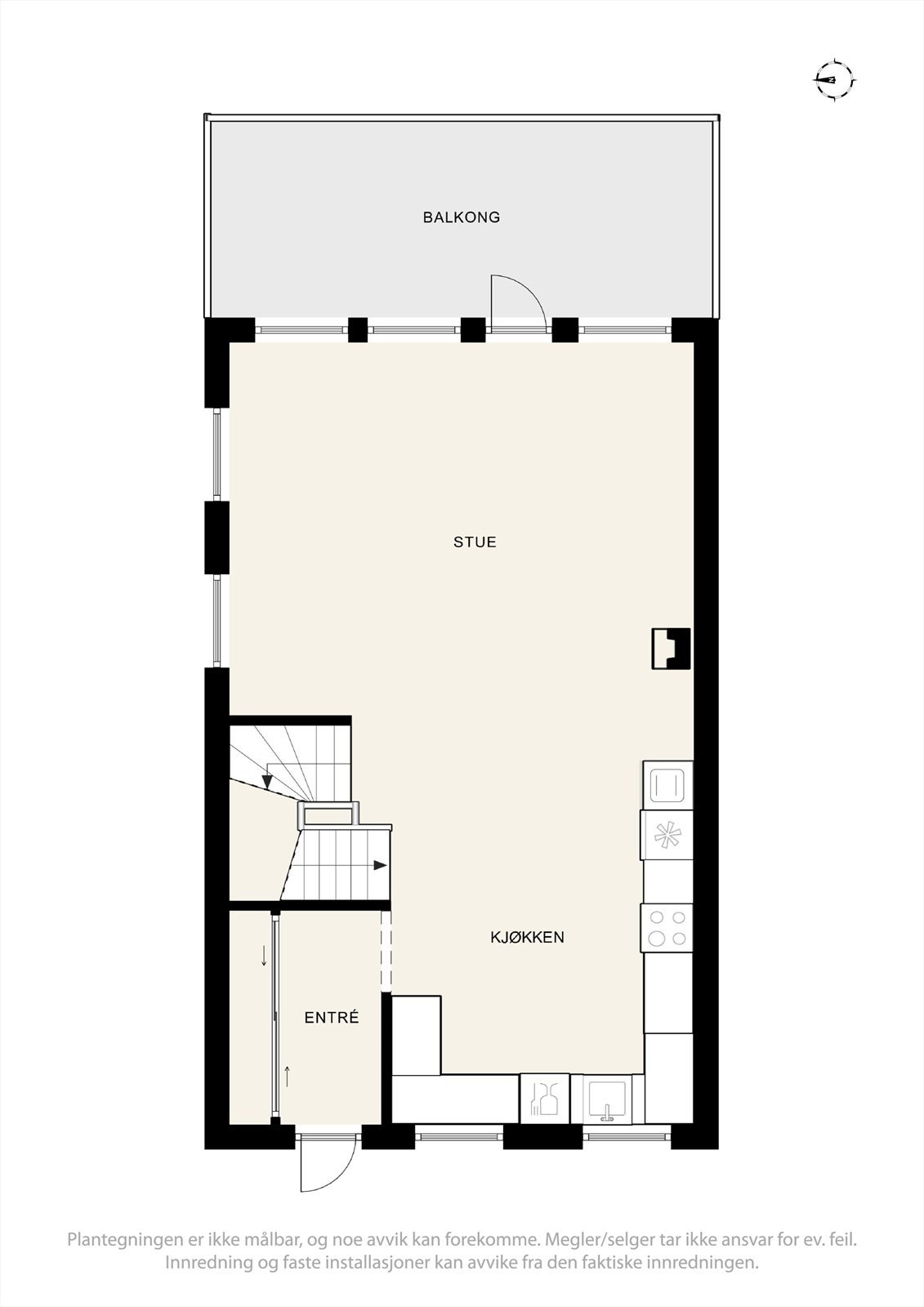 Plantegning av boligens 1. etasje. Galleribilde