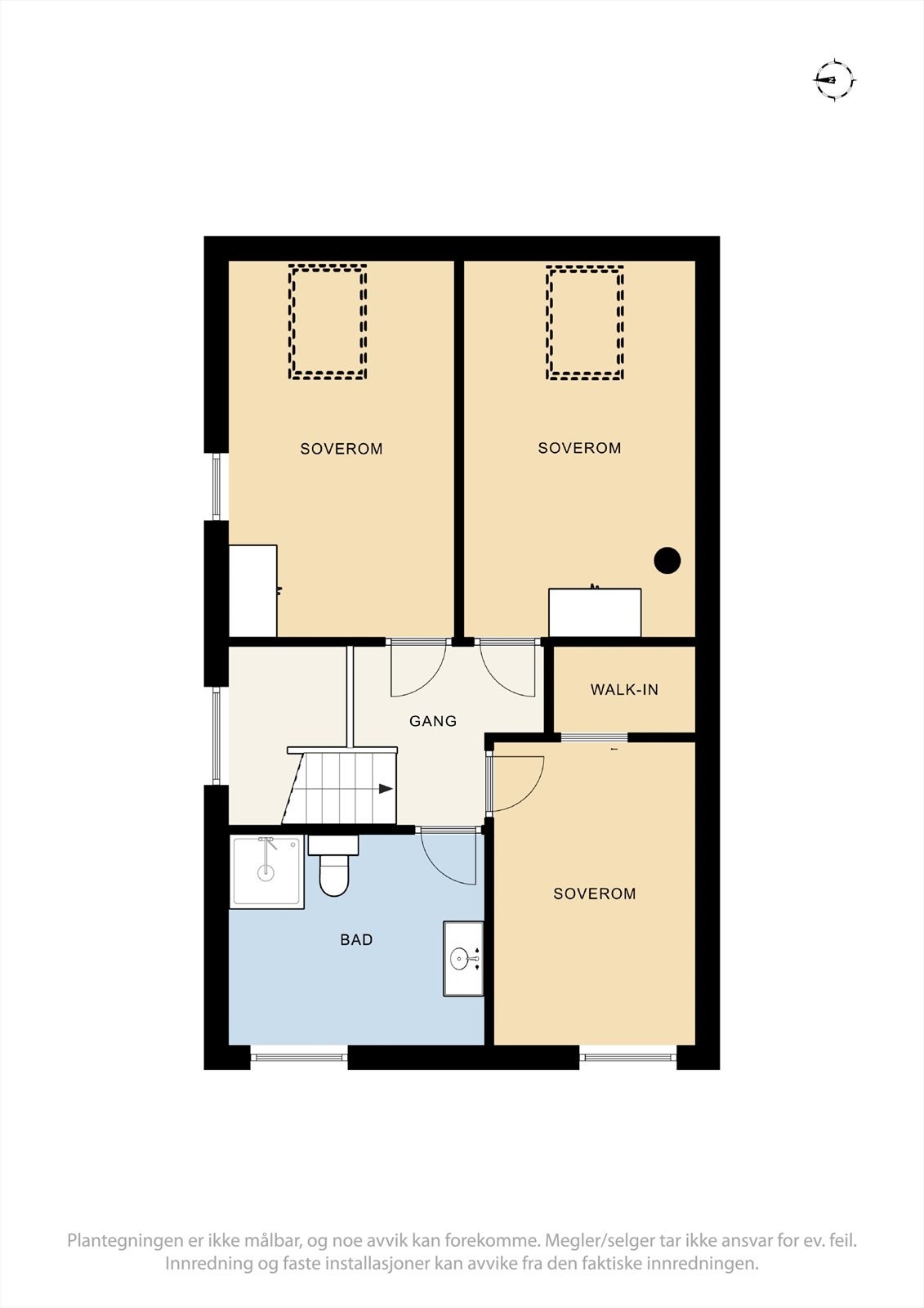 Plantegning av boligens 2. etasje. Galleribilde