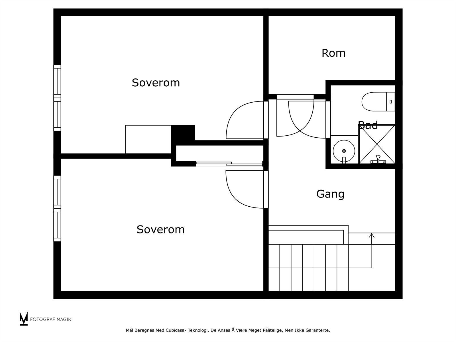 Plantegning loftsetasjen Galleribilde