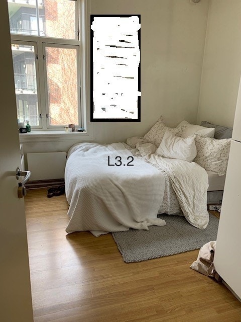 Hybel 2. Lyst og trivelig hybelrom i et bofellesskap med tre andre. Hybelrommet er møblert med garderobeskap. Fin utsikt fra rommet. Bofellesskapet er i 2.etasje. Galleribilde