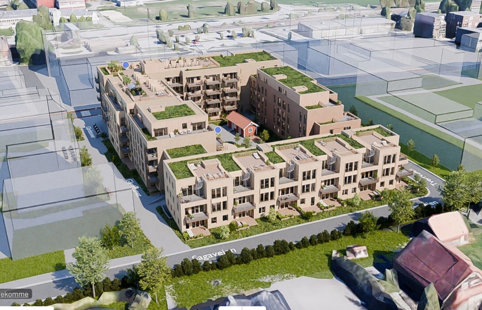 Oversiktsbilde over Fredheimskvartalet Galleribilde