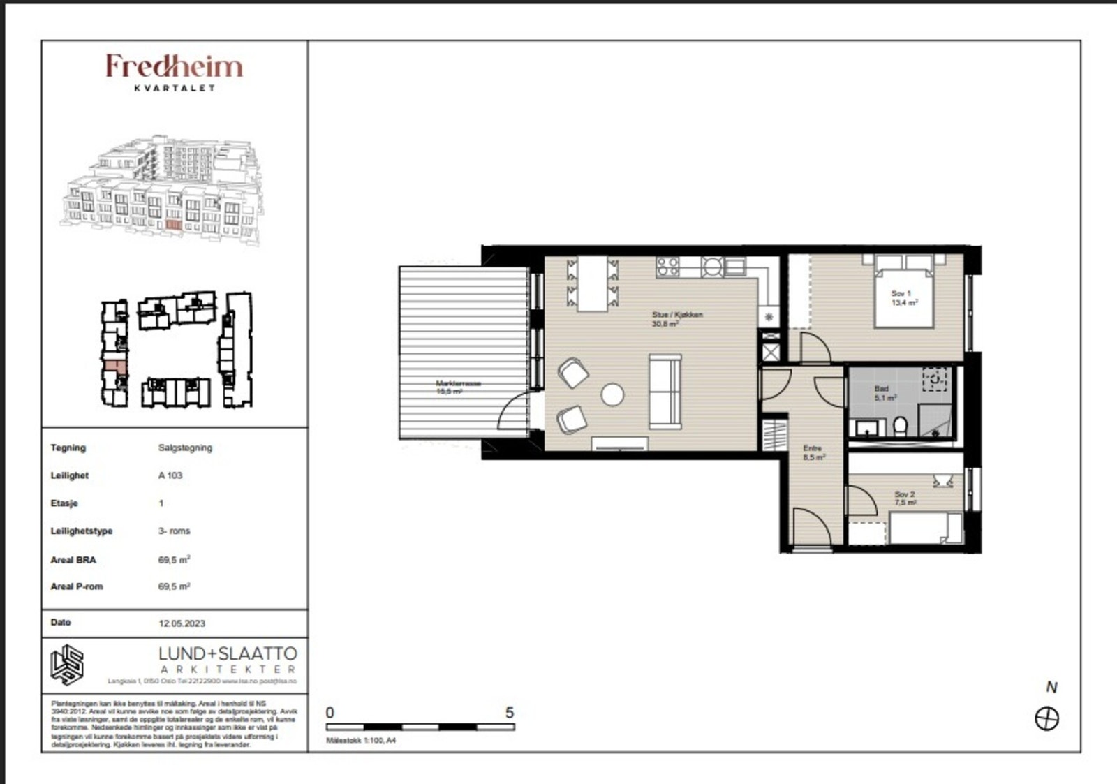 Plantegning A103 Galleribilde